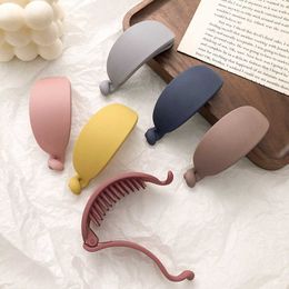 South Korea new candy color medium banana clip vertical clip frosted matte lady hairpin grab adult