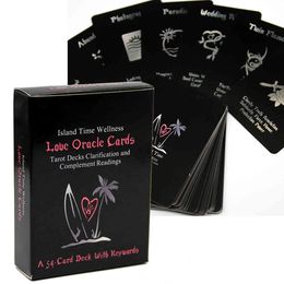 Island Time Wellness Love oracles Cards Tarot Decks Clarification and Complement Readings a 54 Card Deck with Keywords Toy Games