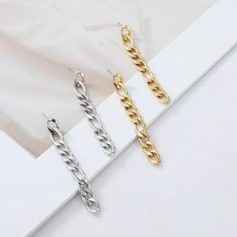 Stainless Steel Chain Long Dangle Earrings Jewellery Women Metal Gold Colour Drop Earrings earrings trend 2021 Exquisite Party Gift