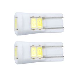 50Pcs/Lot Width Indicator Light Car LED Bulbs White T10 5630 6SMD Super Bright Ceramic Bulb 194 168 License Plate Lights Read Lamps 12V