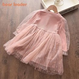 Bear Leader Mesh Designs Girl Dress Children Party Costume Kids Vestidos Infant Tutu Casual Baby Girls Princess 220309