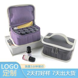 Storage Bags Simple Canvas Essential Oil 16 Slot Square 15ml Bottles Portable For DoTERRA Organiser