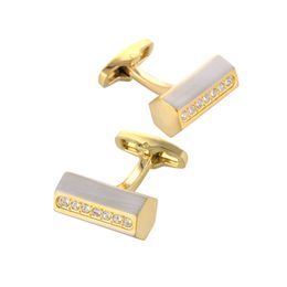 Gold French Cufflinks Jewelry shirt cufflink for mens Brand Fashion Cuff link Wedding Groom Button Cuff Links AE562499537244