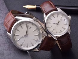 41.5mm Automatic Movement Wristwatch Luxury Watches Leather Bracelet Aque-Terr 150m Master Mens Watch 11982