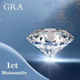 Moissanite 1 Carat D Colour Round Brilliant Cut Moissanite Stone Beads 6.5mm VVS1 Excellent Cut Grade Test Positive Lab Diamond H1015