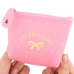 Beauty Cute Silicon Candy Colour for Women Zipper Purse Silicone Small Jelly Bag Girls Mini Coin Purse Handbag