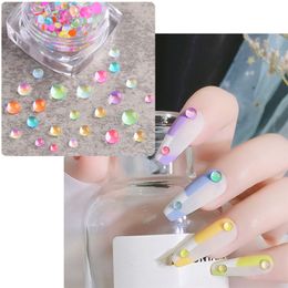 9 Colors Crystal Rhinestones Nail Art Decorations Aurora Mermaid Nails Beads Stones Jewelry Charms Gems for Manicure Decor
