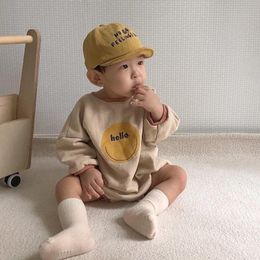 Autumn Winter Baby Bodysuit New Baby Boy Girl Warm Clothes Infant Cartoon Long Sleeve Jumpsuit 6-24M Newborn Clothes 210312