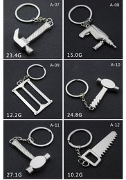 Mini simulation tool keychain metal creative wrench screwdriver hammer keychain car small gift model toy pendant