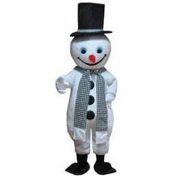 Hallowee Black Hat Snowman Mascot Costume High Quality Cartoon Anime theme character Carnival Adult Unisex Dress Christmas Birthday Party Outdoor Outfit