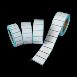 1000pcs/Roll White Adhesive Paper Thermal Label Sticker Paper Supermarket Price Blank Label Direct Print Waterproof Stickers