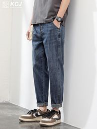 Men's Jeans Loose Straight-Leg Denim Pants Summer Thin Cropped Casual Spring And Autumn Fashion Brand Workwear Trousers