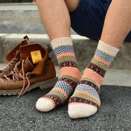 Wholesale-1 Pair Winter Mens Socks Warm Thick Wool Sokken Mixture ANGORA Cashmere Casual Dress Sport Calcetines Hombre Z1