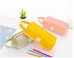 High Capacity Pen Bag Durable Pen Case With Handle Portable Double Layer Stationery Storage Bag (6 Colors) My-Inf0645 Irtzp Ymtgs