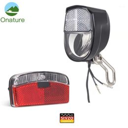 Onature updated dynamo bike light set with parking light headlight have connector for rear LED bicycle dynamo1