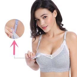 Breastfeeding Cotton Maternity Adjustable Cup Nursing Bra Mothers Feeding Nursing Pregnancy Clothes Women Open Buckle Underwear Y0925