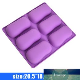6 Cavities Oval Cake Mold 3D Handmade Food Grade Silicone Soap Mold Chocolate Cookies Mould Cake Decorating Fondant Molds
