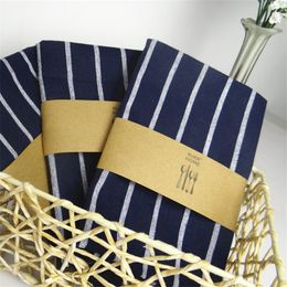 Towel 1Pc Kitchen Cotton Tea Dish Cleaning Cloth Striped Printed Table Dinner Napkin Party Decor 40x60cm