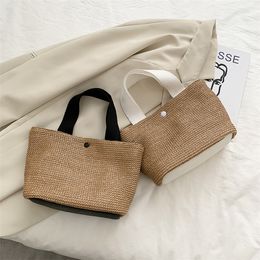 Seaside Summer Handbag Large Capacity Woven Bags Outdoor holiday Travel Beach Bag Tote Bag P19