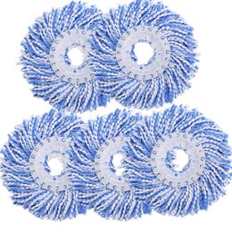 5pcs/lot Household Sponge Fibre Mop Head Refill Replacement Home Cleaning Tool Microfiber Floor 360 Spin Pad 210805