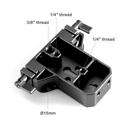 Universal Low Profile Dslr Camera Base Plate with 15mm Rod Rail Clamp Such As Fs7 For Sony A7 Series