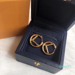 Luxury Earrings Womens Jewellery Ear Studs Designer Earring Lady Letter Brass Classic Golden Fashion Simple