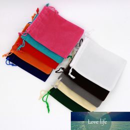 100pcs/lot 7*9cm Velvet Drawstring Gift Package Wedding Use Sachet Storage Charms Jewellery Storage Reusable Home Decor