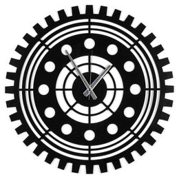 Wall Clocks Mechanical Gear Serrated Wooden Circular Clock Modern Abstract Design Home Style Luxury Decoration Art Decor For Living Room Qua