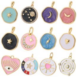 Moon Star Heart Charms for Jewelry Making Supplies Bohemia Colorful Cute Pendant Charm Diy Earrings Necklace Charms