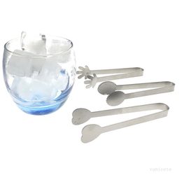 Stainless Steel Mini Food Clips Cute Heart and Palm Ice Clip Portable Tea Clip Kitchen Tool 3 style T500982