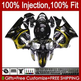 Injection Mould OEM For KAWASAKI NINJA ZX 12 R 1200 CC ZX1200C ZX1200 C 2000 2001 Body 2No.135 ZX12R 00 01 ZX 1200 12R 1200CC Bodywork ZX-12R 00-01 ABS Fairing golden flames