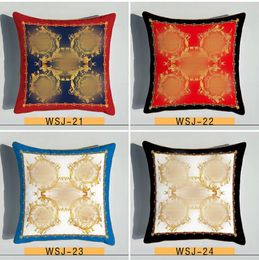 Luxury double-sided printing pillow case cushion cover comfortable soft napping material fabric size 45 * 45cm for home decoration and family festival fashion gift