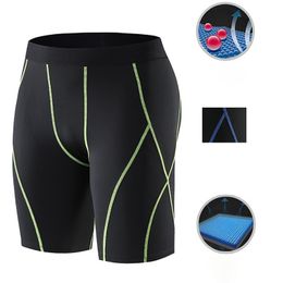 new Men Sports Fitness Microfiber Elastic Shorts Breathable Quick Drying Short Pants Gym Training running Tights C0222