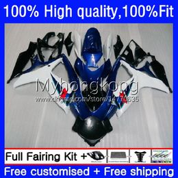 Injection Pearl blue Mold Fairings For SUZUKI GSXR600 GSXR-750 750CC GSX-R750 K6 06-07 21No.1 GSXR 600 750 CC 600CC GSX-R600 06 07 GSXR-600 GSXR750 2006 2007 OEM Bodys