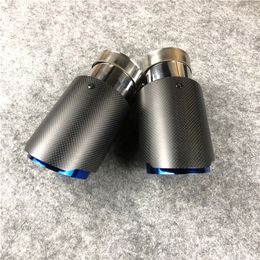 1 Piece Top Quality Akrapovic Exhaust pipe AK Fit For All Cars Blue Stainless Stear Carbon Fibre Muffler tip Nozzles