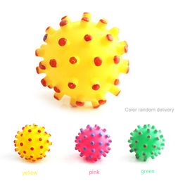 Funny Soft Squeaky Pet Cat Dog Ball Toys For Small Dogs Rubber Chew Puppy Fidget Stuff Dogs Toy Pets Training Accessories