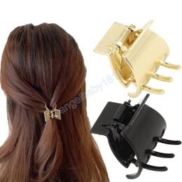 Mini Small Hair Claw Clamp Clips Pin Metal Solid Colour Hair Accessories For Women Goody