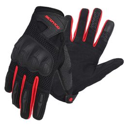 SCOYCO Motorcycle Gloves Summer Breathable Mesh Moto Touch Function Motorbike Motocross Off-Road Racing H1022