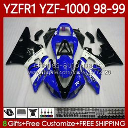 99 yamaha r1 fairings Canada - Motorcycle Body For YAMAHA YZF R 1 1000 CC YZF-R1 YZF-1000 98-01 Bodywork 82No.148 YZF R1 YZFR1 98 99 00 01 1000CC YZF1000 1998 1999 2000 2001 OEM Fairings Kit factory blue blk