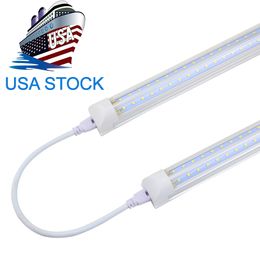 LED Tube Light, 72W 8ft LED Shop Light Fixture, Double Side Integrated Bulb Lamp, Works Without T8 Ballast, Plug and Play,for Warehouse