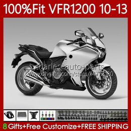 Injection Fairings For HONDA VFR1200F Crosstourer VFR 1200 RR CC F X VFR1200 10 11 12 13 76No.58 VFR1200RR VFR-1200 2010 2011 2012 2013 VFR1200X 10-13 Body Gloss White