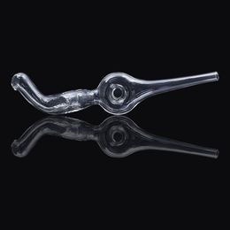 Double Oil Burner glass pipe Smoking Tube Skull Water Pipe 161 MM Long Clear Water Pipes Wholesale