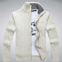 Men's Winter Sweater Casual Knitted Cardigan Jackets Thick Warm Clothing Cashmere Sweater Coats Outerwear Male Knit Sweater 211008