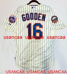 Stitched DWIGHT GOODEN COOL BASE JERSEY Throwback Jerseys Men Women Youth Baseball XS-5XL 6XL