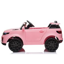 Kinder Elektroauto 12V Dual Drive Kids Fahren mit dem Auto 2.4 GHz Fernbedienung LED Leuchten Pink USA Warehouse Schnellversand