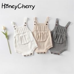 baby girl bodysuit Knitted Wool Suit bodysuitr born baby boy clothes 210701