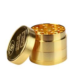 Golden Tobacco Grinder 4 Layers 40mm Smoking Accessories Spice Dry Herb Crusher High Quality Local Tyrant Gold Aluminium alloy Herbal Grinders