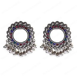 Classic Elegant Women's Silver Colour Round Indian Dangle Earrings Bijoux Summer CZ Beads Wedding Earrings Hangers