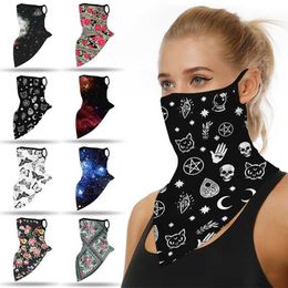 Outdoor Print Seamless Magic Scarf Sports Neck Tube Face Dust Riding Bandana UV Protection Neck Gaiter Scarf With Ear Hook Y1020