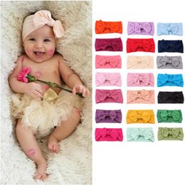 Baby headband soft nylon turban bow knot elastic band children's little girl fashion hair accessorie